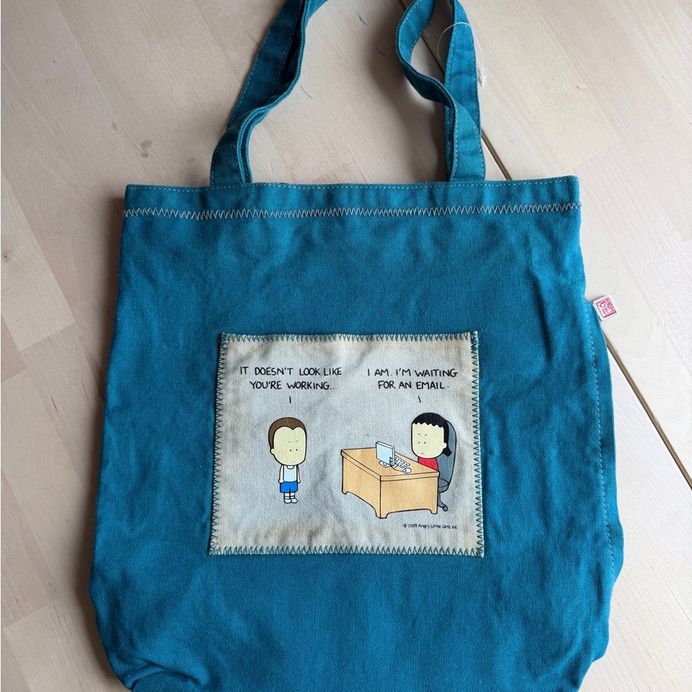 Angry Little Girls Tote NWOT (washed!)